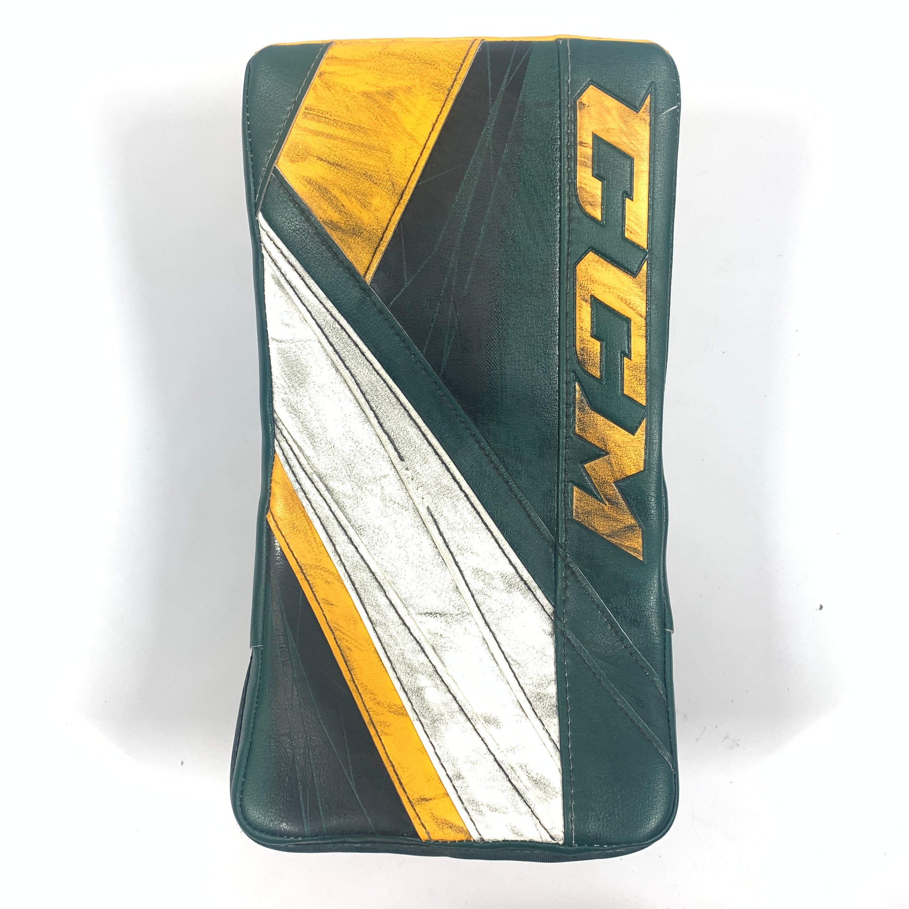 CCM Extreme Flex 5 - Bloqueur de gardien de but Pro Stock d'occasion (vert/jaune)